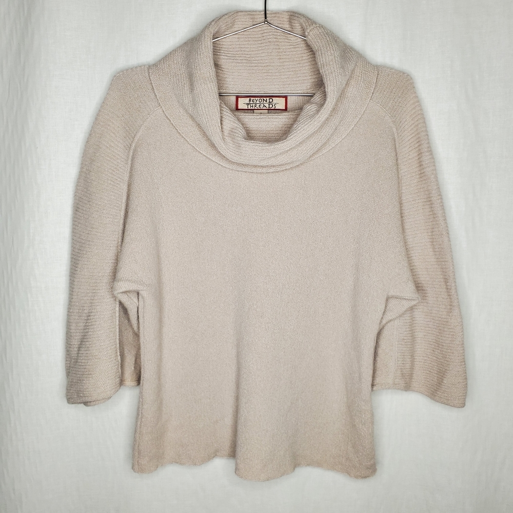 Beyond Threads Alpaca & Wool Cowl Neck Sweater Sm… - image 1